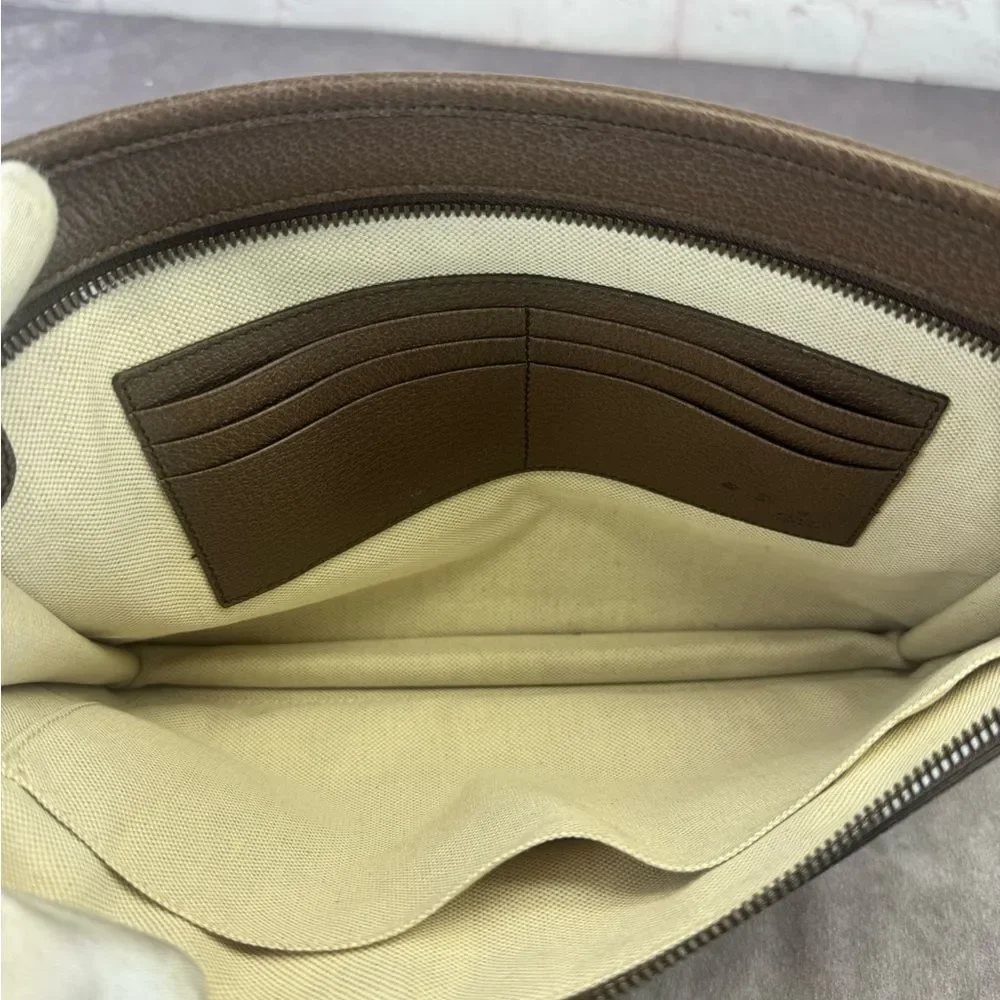 Rare Gucci Ophidia Web Khaki Clutch Bag